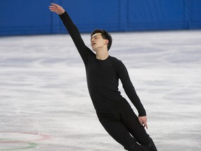 Patrick Chan at the Iceberg Skating Palace in Sotchi, Russia, Feb. 5, 2014. (BEN PELOSSE/QMI Agency)