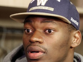 Linebacker Henoc Muamba was released by the Bombers on Wednesday, so he can pursue NFL jobs. (Brian Donogh/Winnipeg Sun file photo)