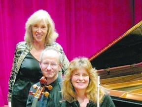 Classical pianist Marion Miller and cellist Adrian Wright are teaming up with flutist Sharon Kahan for a concert Sunday at Aeolian Hall. (DOUG BALE/Special to QMI Agency)