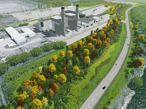 A graphic representation of the new Napanee Generating Station.