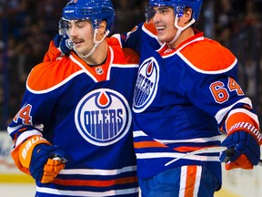 Nail Yakupov and Jordan Eberle will swap spots on the top two lines when they face the Rangers in New York on Thursday. (Edmonton Sun file)