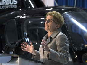 Ontario Premier Kathleen Wynne tours the expansion of Airbus Helicopters in Fort Erie Tuesday, February 4, 2014. (Craig Robertson/Toronto Sun)