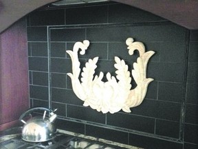 A backsplash can become a work of art.