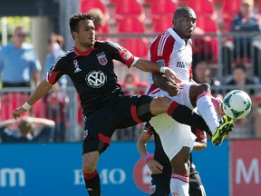 TFC's Bright Dike scored the game-winning goal against D.C. United on Wednesday night. (USA TODAY SPORTS)