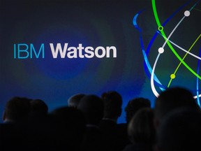 Attendees gather at an IBM Watson event in lower Manhattan, Jan. 9, 2014. REUTERS/BRENDAN MCDERMID