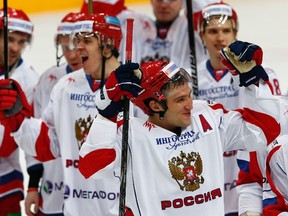 Russia's Alexander Ovechkin will be a key player for the new "Big Red Machine" this month. (REUTERS)