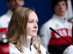 Jessica Gregg from the Canadian short track speed skating team for the 2014 Winter Olympics, during a press conference in Sotchi, Russia, on February 5th 2014.
BEN PELOSSE/LE JOURNAL DE MONTRÉAL/AGENCE QMI