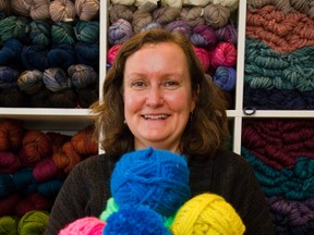 Looking for an active, but relaxing way to pass the time and keep your hands busy? Suzanne French, owner of KnitStitch on Richmond Row, is the woman to see. (MIKE HENSEN, The London Free Press)