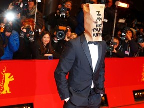 Cast member Shia LaBeouf arrives on the red carpet to promote the movie "Nymphomaniac Volume I" during the 64th Berlinale International Film Festival in Berlin February 9, 2014.    REUTERS/Tobias Schwarz