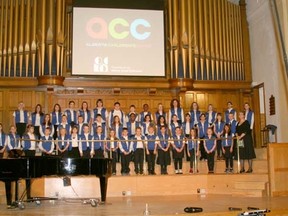 During the Alberta Choral Federation Gala on Feb. 1 Eldorado’s Grade 4 to 6 choir performed four songs to a sold out show. Proving just how talented these young singers are, the group sang two songs in English, as well as one in German and one in Spanish.