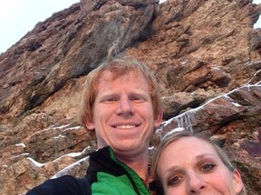 BASE jumper Amber Bellows, right, and husband Clayton Butler are pictured in this Facebook photo. (Facebook)