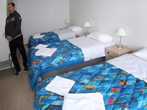 A view of one of the rooms where Canadian NHL players will stay, while competing at the 2014 Winter Olympics in Sochi, Russia. (Al Charest/QMI Agency)