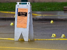 FILE PHOTO: Police are on scene at 107 Avenue and 106 Street after a suspicious death occurred late Saturday night in Edmonton on Sunday, June 19, 2011. CODIE MCLACHLAN/EDMONTON SUN