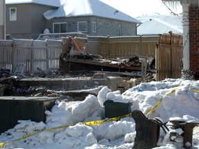The Ontario Fire Marshal's office concluded its onsite investigation Monday afternoon. A fire destroyed a Alberta Avenue home on Friday. 
(TARA BOWIE, Sentinel-Review)