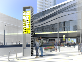 Edmonton's downtown arena, view from sidewalk along 104th Avenue, looking west. (SUPPLIED)