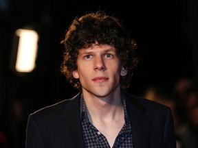 Cast member Jesse Eisenberg arrives for the European premiere of "The Double" at the London Film Festival, at the Odeon West End, in central London October 12, 2013.  REUTERS/Suzanne Plunkett