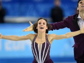 Lively's Meagan Duhamel and partner Eric Radford perform their Figure Skating Pairs Free Program at the Iceberg Skating Palace during the Sochi Winter Olympics on February 12, 2014.