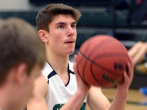 Junior Gemini's Steven Gilvesy had a game-high 29 points Thursday afternoon in Glendale's 73-50 TVRA South East semifinal basketball win over St. Thomas Parkside. CHRIS ABBOTT PHOTOS
