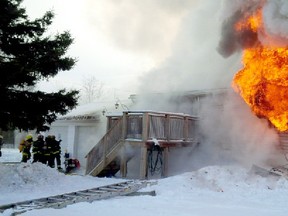 Quinte West firefighters are on the scene of this house on English Settlement Road.