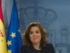 Spain's Deputy Prime Minister Soraya Saenz de Santamaria.  REUTERS/Sergio Perez