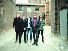 The Arkells are, from left, Tim Oxford, Anthony Carone, Nick Dika, Max Kerman and Mike DeAngelis.