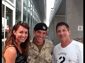 Julie Lemieux, Guillaume Gelinas and Luc Gelinas are seen in this Facebook photo. (Supplied)