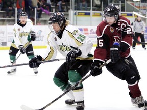 Michael Verboom, right, and the Chatham Maroons play their GOJHL season opener Friday in St. Thomas. (Daily News File Photo)