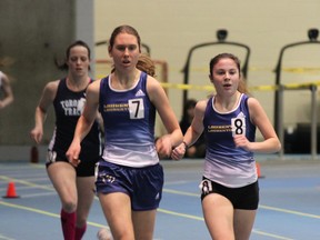 Laurentian University runners Emily Marcolini (left) and Lyndsay Greasley had tremendous races at the Hal Brown Last Chance Memorial meet in Toronto on the weekend.