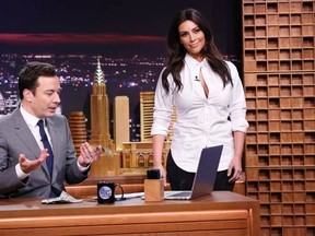 Kim Kardashian is one of many cameos to have appeared on the inaugural episode of The Tonight Show Starring Jimmy Fallon. (Handout)