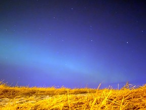 Northern lights seen at Nose Hill Park in Calgary on Wednesday, February 19, 2014. (Ricky Leong photo)