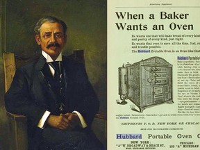 William Peyton Hubbard, seen in the oil painting by W.A. Sherwood, was a long-standing politician for the City of Toronto. At right is an advertisement for the Hubbard Portable Oven, which he invented.
File photos