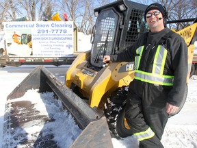 John Dick owns John Dick Landscaping and Snow Removal. He is enjoying all the snow this winter, and the business it brings him. (Chris Procaylo/Winnipeg Sun/QMI Agency)