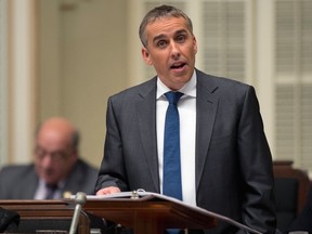 Quebec's Minister of Finance Nicolas Marceau speaks as he presents his budget at the National Assembly in Quebec City, February 20, 2014. 

REUTERS/Jacques Boissinot