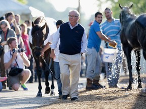 Trainer Shug McGaughey, who won his first Kentucky Derby with Orb last year, has the favourite in the Fountain of Youth with Top Billing. (GETTY  IMAGES)