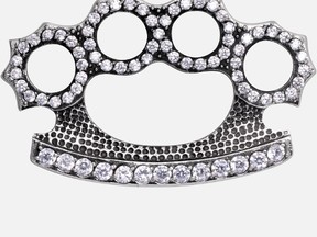 Jewelled diamond brass knuckles filer