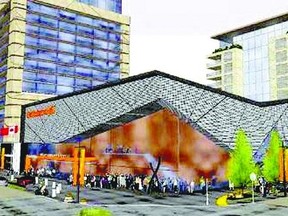 Artist?s rendering of a proposed performing arts centre in downtown London.
