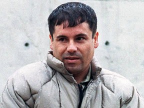 This file photo dated July 10, 1993 shows drug trafficker Joaquin Guzman Loera "el Chapo Guzman" at the Almoloya de Juarez, Mexico, maximum security prison. (AFP PHOTO/Gerardo MAGALLON/FILES)