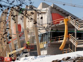 Construction crews work in the cold weather at the site of the new Lansdowne Park in on Wednesday Feb. 12, 2014.    
Tony Caldwell/Ottawa Sun/QMI Agency