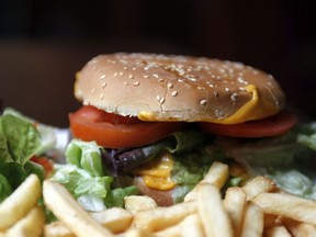Hamburger and fries at restaurant. (Files)