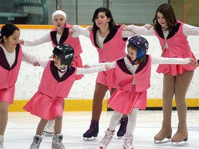 Members of the Wallaceburg Skating Club take part in a dress rehearsal at the Wallaceburg Memorial Arena on Thursday, Feb. 20. The skaters were preparing for their annual carnival held on Feb. 22. The theme of this year's carnival was 'Somewhere Over the Rainbow.'