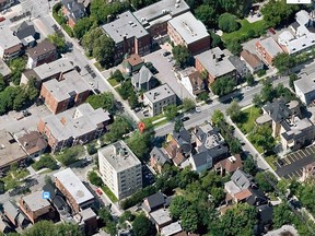 A nine-storey, 180-unit student residence is slated for the corner of Laurier Ave. E. and Friel St. despite the opposition of area residents. (GOOGLE MAPS image)