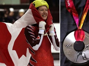 Anouk Leblanc-Boucher (Reuters) and her silver medal (Kijiji).