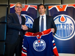 Craig MacTavish's endorsement of Dallas Eakins as head coach isn't a surprise, given that he signed Eakins to a four-year contract. (Edmonton Sun file)