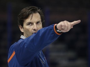 Dallas Eakins says he's more at ease behind the bench at this point in the season. (Ian Kucerak, Edmonton Sun)