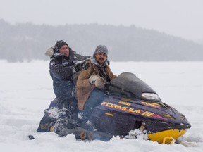 Photo of Adam Beach (on right) and Dominic Purcell (left) in the film "Ice Soliders " (2013). Starring Dominic Purcell, Adam Beach, Michael Ironside and Benz Antoine .Directed by Sturla Gunnarsson. HANDOUT  Photo credit to levelFILM