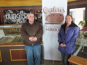 Steve Check and Tracey Conrad, general managers of Ogilvies Market.