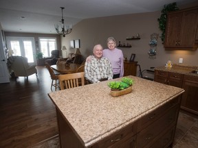 Jim and Bea Erickson moved to Riverview Meadows mature lifestyle community in Exeter last year. (DEREK RUTTAN, The London Free Press)