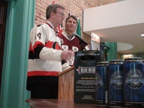 Ottawa Mayor Jim Watson and Vancouver Mayor Gregor Robertson are putting a couple six-packs on the line for this weekend's NHL Heritage Classic between the Senators and Canucks.  (JON WILLING/OTTAWA SUN)