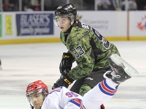 The Kingston Frontenacs will wear their camo jerseys when they host the Belleville Bulls on Military Appreciation Night at the Rogers K-Rock Centre on Friday. (Michael Lea/The Whig-Standard)