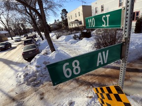 Police are investigating the sexual assault of a 23-year-old woman that is alleged to have occurred near 110 Street and 68 Avenue Wednesday evening. (PERRY MAH/EDMONTON SUN)